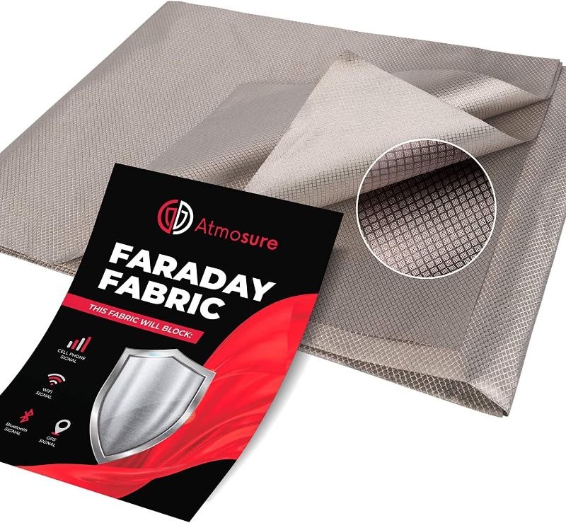 Photo 1 of ATMOSURE Faraday Fabric (44" x 36") — 5G & EMP Shield for Home — Military Grade Faraday Cage for EMP Protection & EMF Protection — DYI Faraday Cage EMF Shield WiFi Jammer

