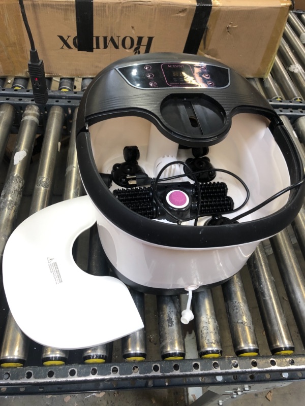 Photo 2 of Foot Spa Bath Massager with Heat and Bubble Jets, Motorized Foot Spa with Multiple Massage Rollers, Temperature Control& Adjustable Time, Pumice Stones, Homedics Heated Foot Soaker Tub Black