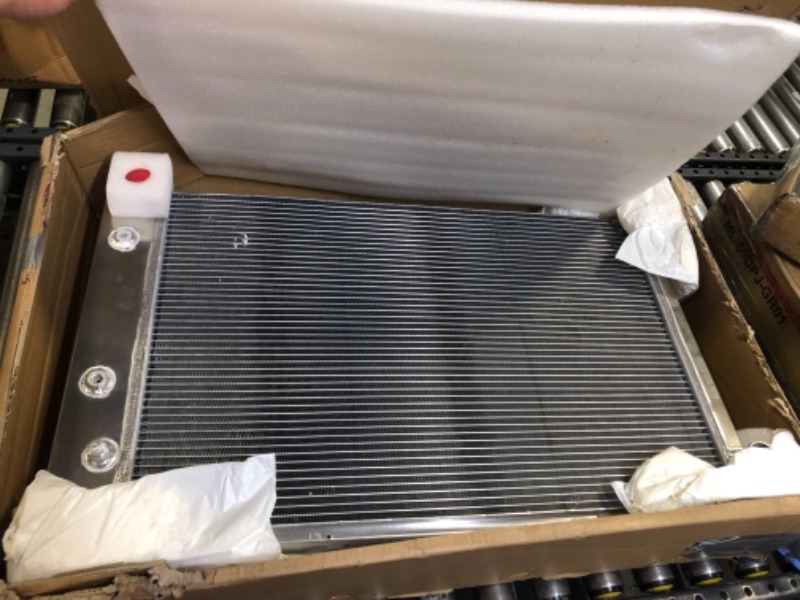 Photo 2 of ALLOYWORKS CC716 Radiator for 1973-1991 Chevy GMC C/K Series Pickup Trucks Blazer Jimmy Custom Scottsdale Silverado Deluxe Cheyenne Radiators, V8 Engine Cooling Parts(4 Row 62MM Core, Full Aluminum) 4 row radiator