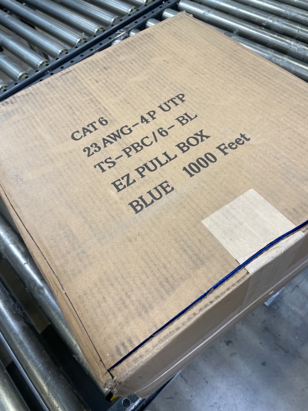 Photo 3 of Cat6A Plenum (CMP), 1000ft, 23AWG | 100% Solid Bare Copper | Unshielded Twisted Pair (UTP) Bulk Ethernet Cable, Available in Blue, White & Black Color (Cat6A Plenum Blue)