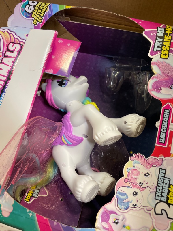 Photo 2 of Hatchimals CollEGGtibles, Hatchicorn Unicorn Toy with Flapping Wings, Over 60 Lights & Sounds, 2 Exclusive Babies, Christmas Kids Toys for Girls (New) Interactive Hatchicorn