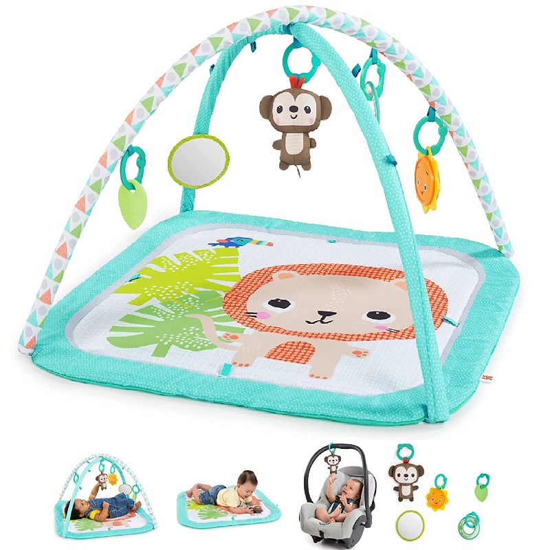 Photo 1 of Bright Starts Safari Blast Activity Gym & Play Mat with Take-Along Toys, Ages Newborn +
