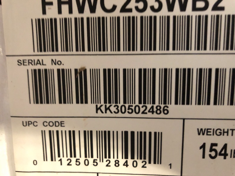 Photo 3 of Frigidaire FHWC253WB2 Window Air Conditioner, 25,000 BTU with Easy Install Slide Out Chassis, Energy Star Certified, Multi-Speed Fan, Eco Mode, White. 26.5"D x 26.5"W x 18.63"H 25,000 BTU Air Conditioner +++ FACTORY SEALED ITEM +++  *** BOX DAMAGE FROM TR