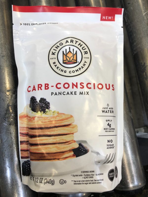 Photo 2 of King Arthur, Keto Wheat Pancake Mix, Sourced Non-GMO, Certified Kosher, Keto Friendly, 12 Oz, Packaging May Vary (Pack of 6) Carb-Conscious Keto Pancake Mix 12 Ounce (Pack of 6)