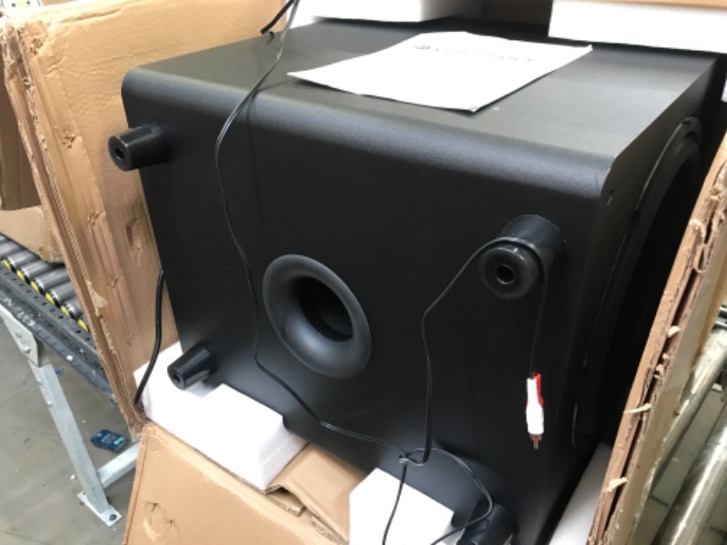 Photo 1 of Monoprice SW-15 600 Watt RMS 800 Watt Peak Powered Subwoofer - 15in, Ported Design, Variable Phase Control, Variable Low Pass Filter, for Home Theater