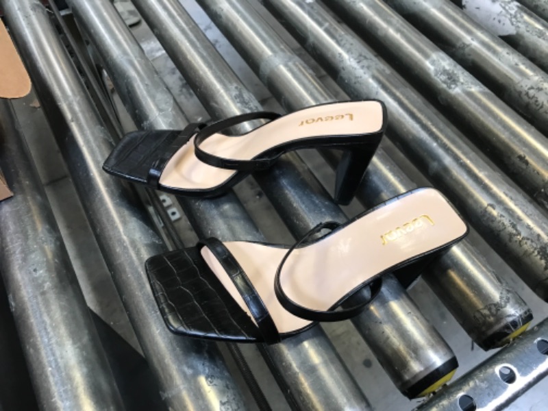 Photo 1 of Leevar Square Toe Heels Sandals - White Black Nude Heels Chunky Two Strap Low Heels for Women Leather Mule Sandals Slip On Block Heels for Party Dating Daily Standard Size 2.75 Inch
Size: 6B(M)