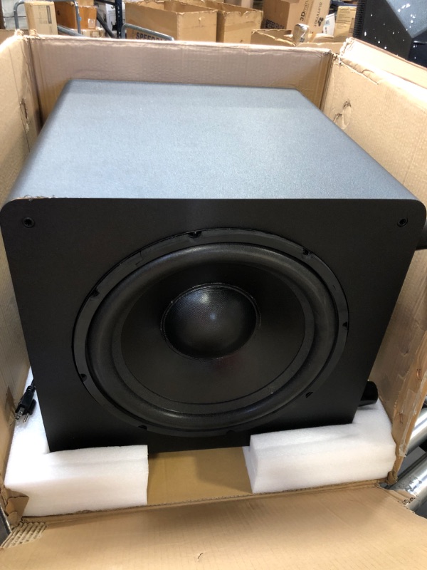 Photo 3 of Monoprice SW-15 600 Watt RMS 800 Watt Peak Powered Subwoofer - 15in, Ported Design, Variable Phase Control, Variable Low Pass Filter, for Home Theater