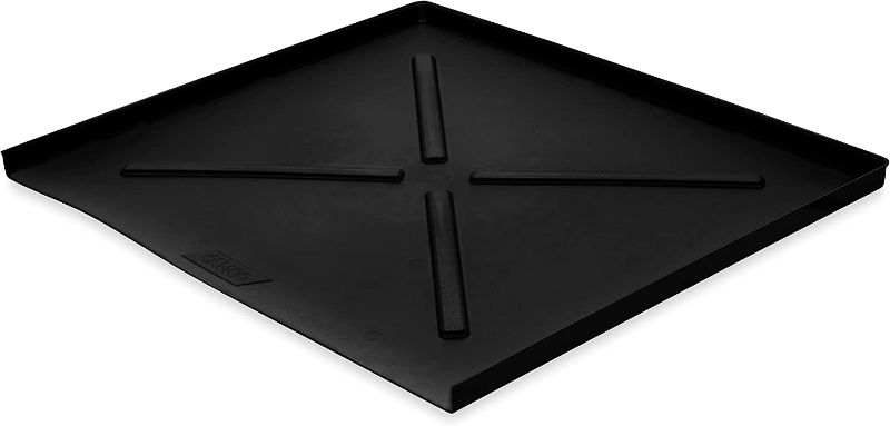 Photo 1 of Camco 20600 20.5" X 24" OD Dishwasher Drain Pan-Place Under Dishwater to Detect, Protect Flooring from Leaks, black