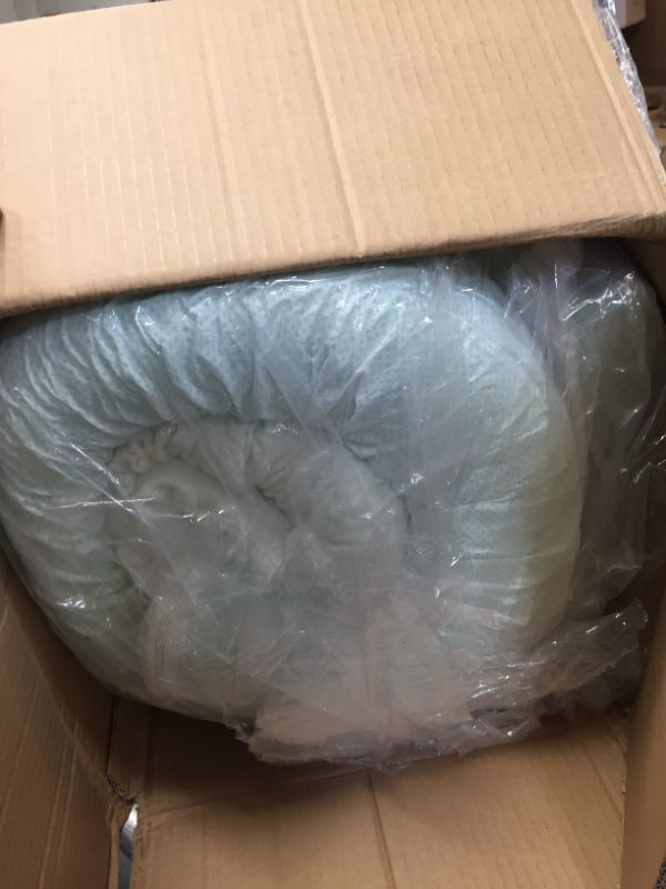 Photo 1 of Mattress Topper King, Homhougo 3 Inch Green Tea Egg Crate Memory Foam Mattress Topper with Zippered Bamboo Cover, Cloud-Like Soft King 3 Inches