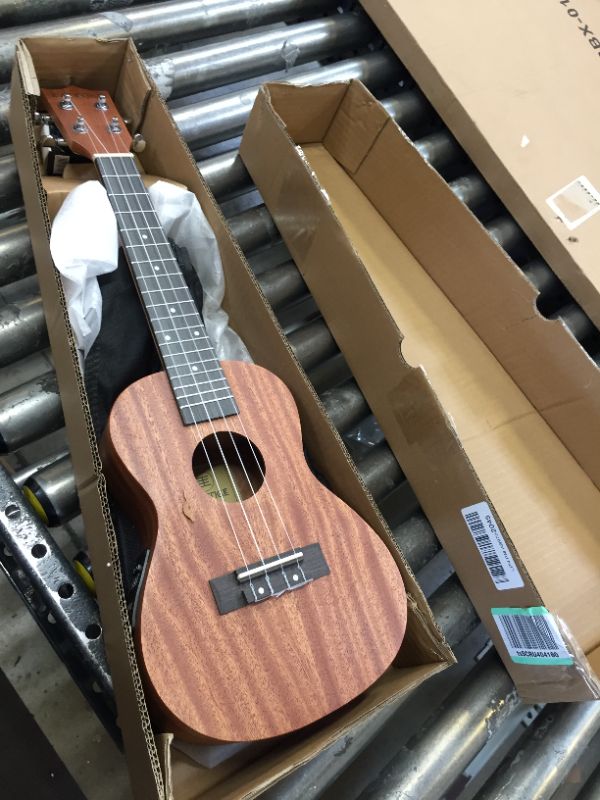 Photo 2 of Kadence Concert Ukulele - Mahogany Wooden Ukulele for Beginners (Electro Combo) - Ukulele for Adults, Kids, Players or Professionals - Concert Ukulele with Tuner and Bag
