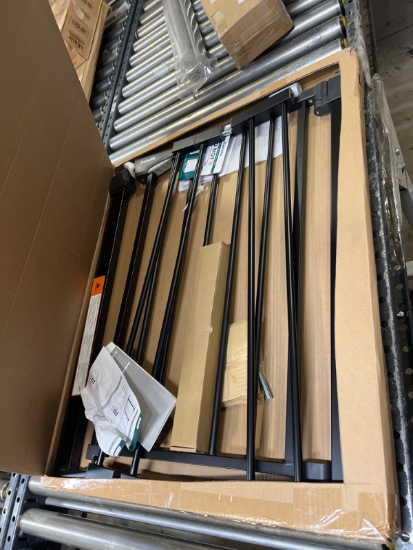 Photo 1 of Babelio Metal 26-40“ Baby Gate Pet Gate with Wall Protectors, Safety Gate for Child and Pets, Pressure Mounted Gate with Door for Stair and Doorway