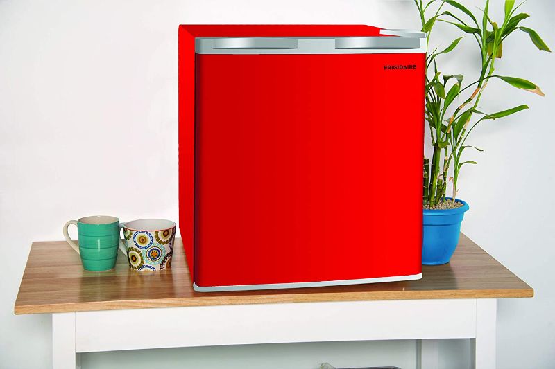 Photo 1 of 
Frigidaire EFR115-RED 1.6 Cu Ft Compact Fridge for Office, Dorm Room, Mancave or RV, Red
Color:RED
Style:Fridge - dents 