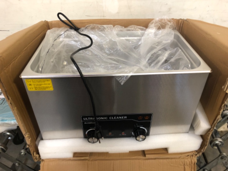 Photo 1 of Commercial Ultrasonic Cleaner 30L with Heater Timer 10 Tranducers 800W+600W 42kHz for Carburetor Bike Chain Brass Instrument Jewelry Denture Professional, ACMESONIC