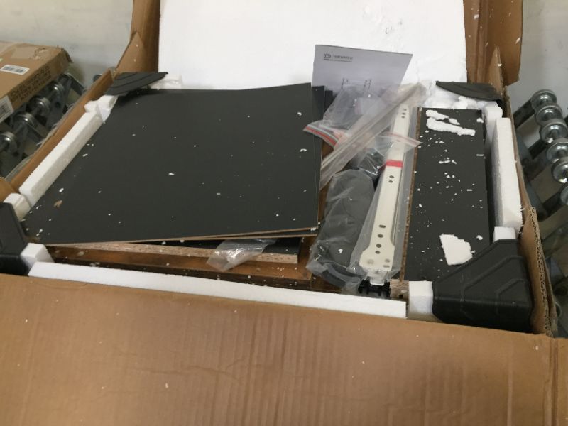 Photo 1 of DEVAISE 2 Drawer File Cabinet, Mobile Printer Stand with Open Storage Shelf, Wood Filing Cabinet fits A4 or Letter Size for Home Office, Rustic Brown Rustic Brown 2 drawer with shelf