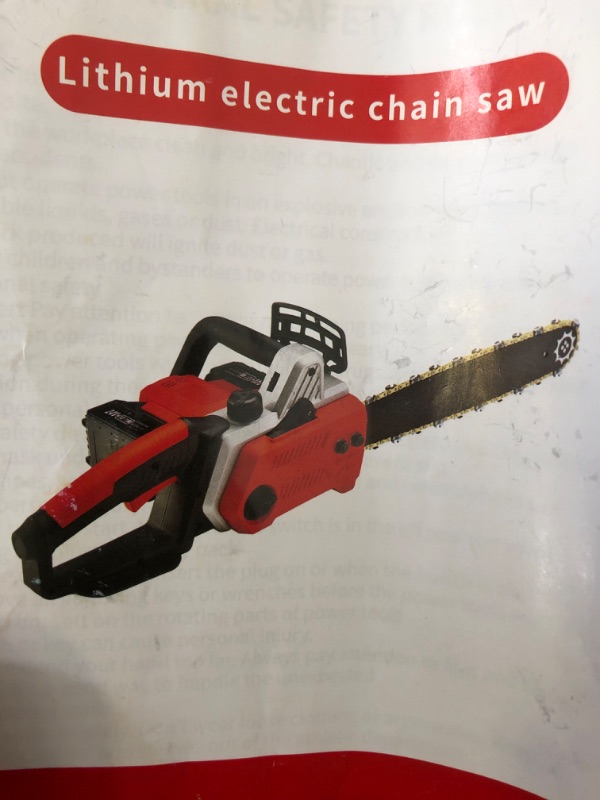 Photo 1 of Mini Chainsaw 6-Inch, Peektook Electric Chainsaw Cordless Chain saw with 2 Large Capacity Battery & 2 Chains, Light Weight Battery Chainsaw Mini Saw with Safety Lock and Strong Motor for Tree Trimming