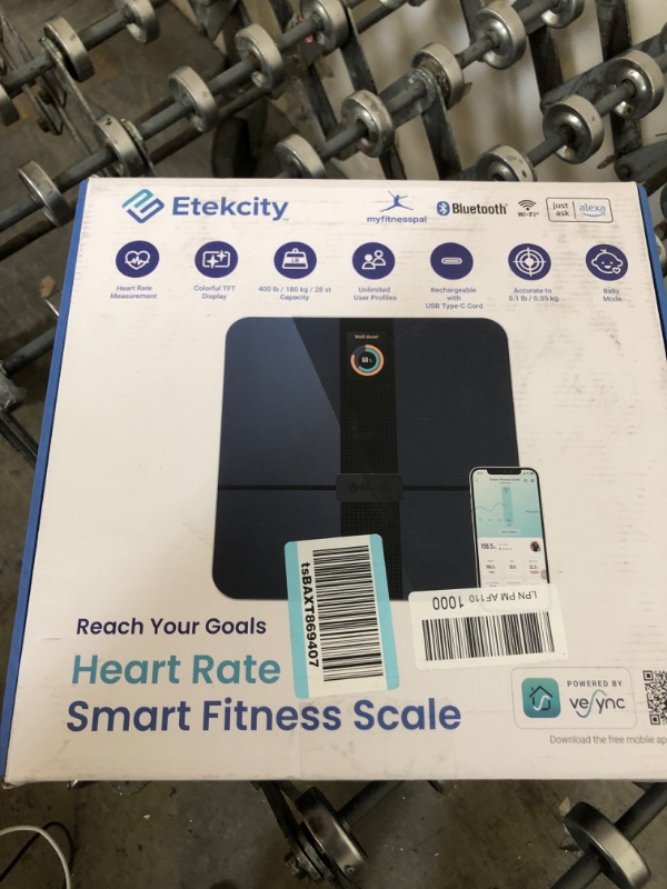 Photo 1 of Etekcity Smart WiFi Body Fat Scale, FSA HSA Approved Accurate Digital Bluetooth Scale for Body Weight, Plus Health Compositon BMI, Water, Pregnancy & Baby Mode, 400 lb Black Advanced