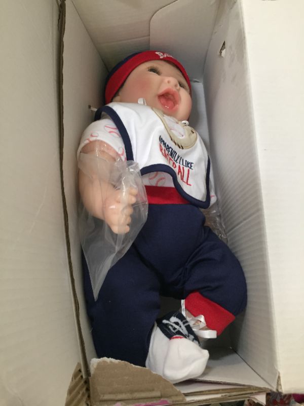 Photo 2 of Aori Reborn Baby Dolls Boy Lifelike Reborn Toddler Doll 22 Inch Weighted Reborn Baby with Baseball Toy and Doll Accessories Birthday Gift for Children Age 3 Baseball Boy