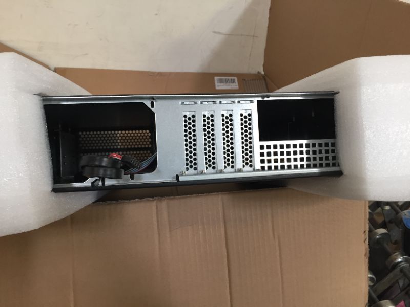 Photo 3 of RackChoice 2U Micro ATX Compact Rackmount 2 x 5.25 Chassis Support ATX PS2 PSU with Side 80mm Fan