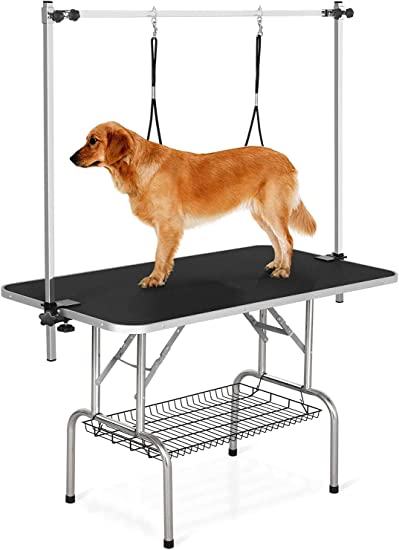 Photo 1 of 36" Professional Dog Pet Grooming Table Adjustable Heavy Duty Portable w/Arm & Noose & Mesh Tray
