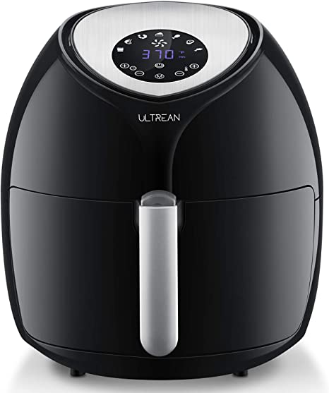 Photo 1 of Ultrean Air Fryer 6 Quart, Large Family Size Electric Hot Airfryer XL Oven Oilless Cooker with 7 Presets, LCD Digital Touch Screen and Nonstick Detachable Basket,UL Certified,1700W (Black)
