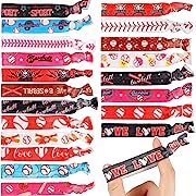 Photo 1 of  Baseball Hair Accessories Baseball Hair Ties No Crease Hair Elastics Baseball Scrunchies Baseball Mom Gifts for Girls 