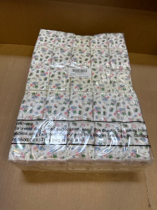 Photo 1 of 100Pack Floral Mini Tissues