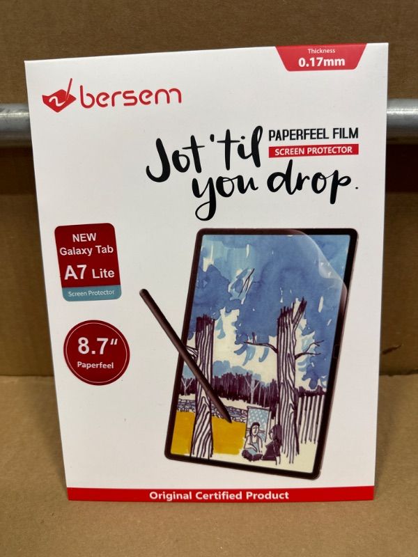Photo 2 of bersem [2 PACK Paperfeel Screen Protector Designed for Samsung Galaxy Tab S8 / S7 11 inch, Matte Tab S7 Anti Glare with Easy Installation Kit Write and Draw Like on Paper