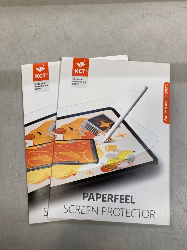 Photo 2 of KCT [3 Pack Paperfeel Screen Protector Compatible with New iPad Mini 6 2021(8.3 Inch), Anti-Glare&Anti-fingerprint&Matte Screen Protector for Drawing/Writing, Compatible with Apple Pencil 2 PACK 