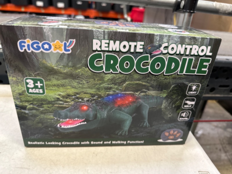 Photo 1 of FiGoal Remote Control Alligator with LED Lights Walking and Roaring Sound Crocodile Toy Gift for Christmas****Factory Sealed