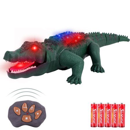 Photo 1 of FiGoal Remote Control Alligator with LED Lights Walking and Roaring Sound Crocodile Toy Gift for Christmas****Factory Sealed