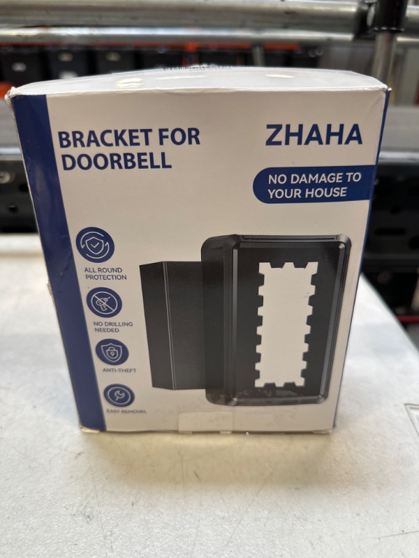 Photo 2 of ZHAHA Anti-Theft Doorbell Mount, Compatible with Blink Doorbell/Doorbell 1/2/3/3 Plus/4/(2020 Release), No Drill Adjustable Mounting Bracket for House, Apartment, Fit for Most Brand of Video Doorbell Black