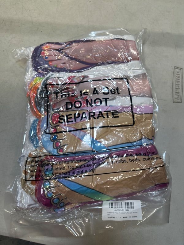 Photo 1 of Hicarer 40 Pairs Flip Flop Design Women's Socks 3D 
