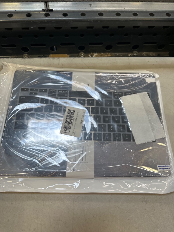 Photo 2 of AOSRHCY Compatible with MacBook Pro 14 inch Case 2022 2021 Release Model A2442 with M1 Pro / M1 Max Chip & Display Touch ID?Plastic Hard Shell & Keyboard Cover & Screen Protector?Gray Blue Marble MacBook Pro 14 inch A2442 M1 Pro / M1 Max Gray Blue Marble