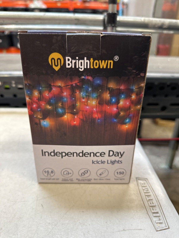 Photo 2 of 4th of July Decor Patriotic String Lights - 150 Count 27 Drops Red White Blue Incandescent Bulb Waterproof Connectable String Lights Plug in for Indoor Outdoor Party Patio Independence Day Decor Red White Blue 150 Bulbs 10 FT