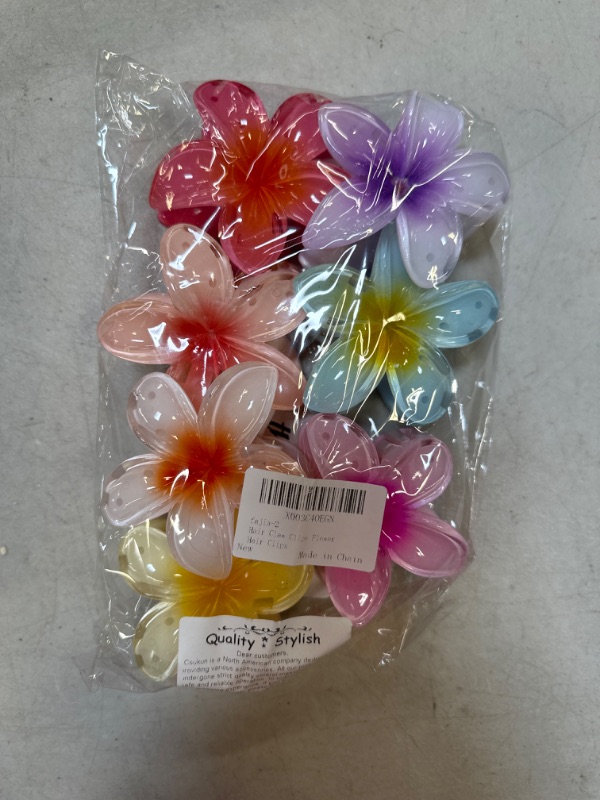 Photo 2 of Hair Claw Clips Flower Hair Clips Big Hair Clips for Women Thick Hair, Cute Claw Clips for Women Thin Hair Flower Clip for Women and Girls 7 Colors