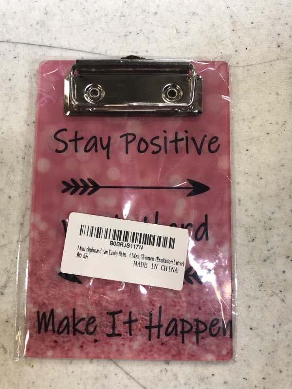 Photo 1 of Mini clipboard can Easily fit into Large Pockets, Purses, Small Notepad Suitable for Nurses, Students, Office and Men, Women (Excitation Letter)