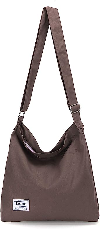 Photo 1 of JOSEKO Women Lightweight Canvas Shoulder Bag, Large Size Hobo Crossbody Handbag Casual Tote Shopping Travel Bag
