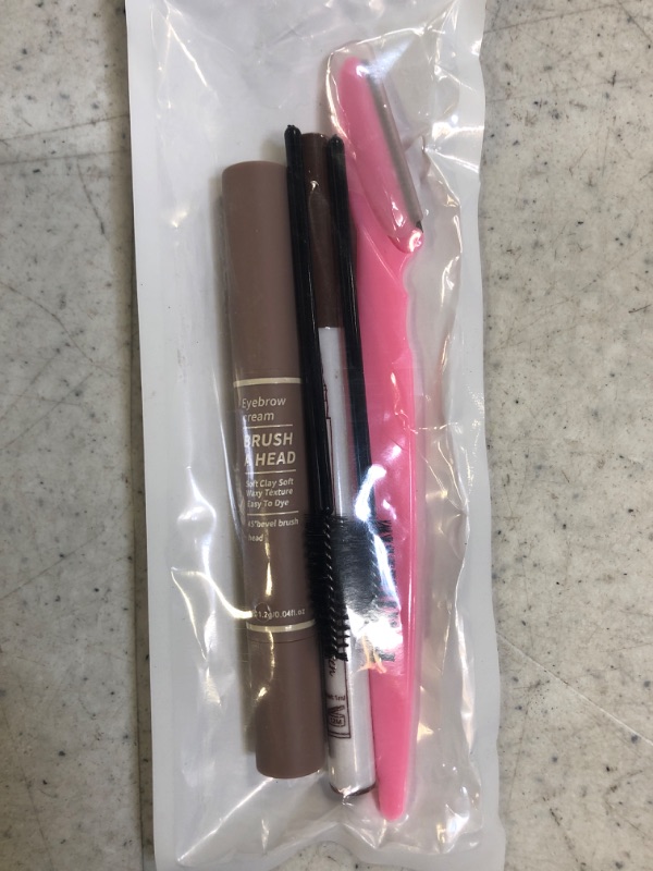 Photo 2 of 2 Different Eyebrow Cream, Eyebrow Tattoo Pencil, with Eyebrow Brushes, long Lasting Waterproof Long Lasting Waterproof and Smudgeproof Natural Looking Brows (Brown)