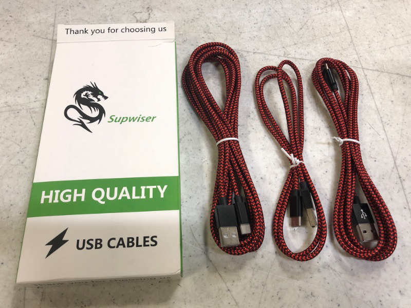 Photo 1 of USB A to Type C Cable,3Pack-3/6/10Ft Fast Charging USB Type C Cord for Samsung Galaxy A10/A20/A51/S10/S9/S8,Type C Charger Premium Nylon Braided USB Cable