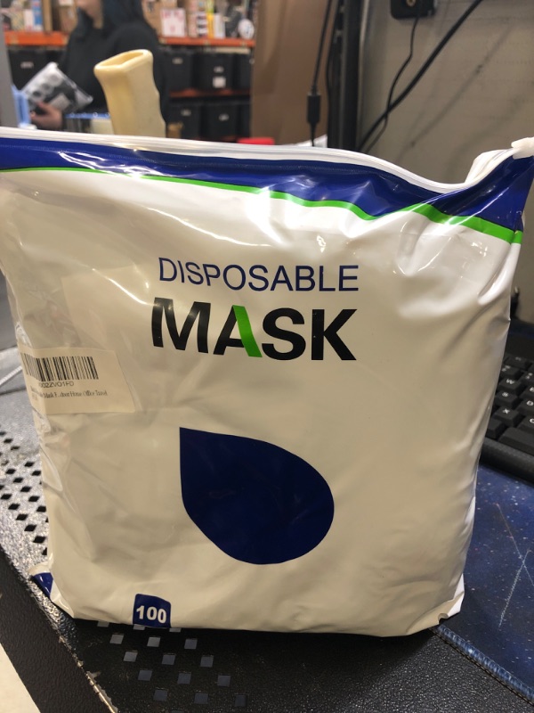 Photo 2 of 100pcs Black Disposable Mask For Women Men