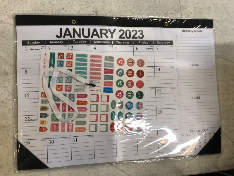 Photo 2 of Desk Calendar 2023-2024-18 Months-January 2023-June 2024,17" x 12", Large Desk/Wall Calendar 2023 with to-do List,Thick Paper with Corner Protectors,For Planning and Organizing,With use for Home or Office.