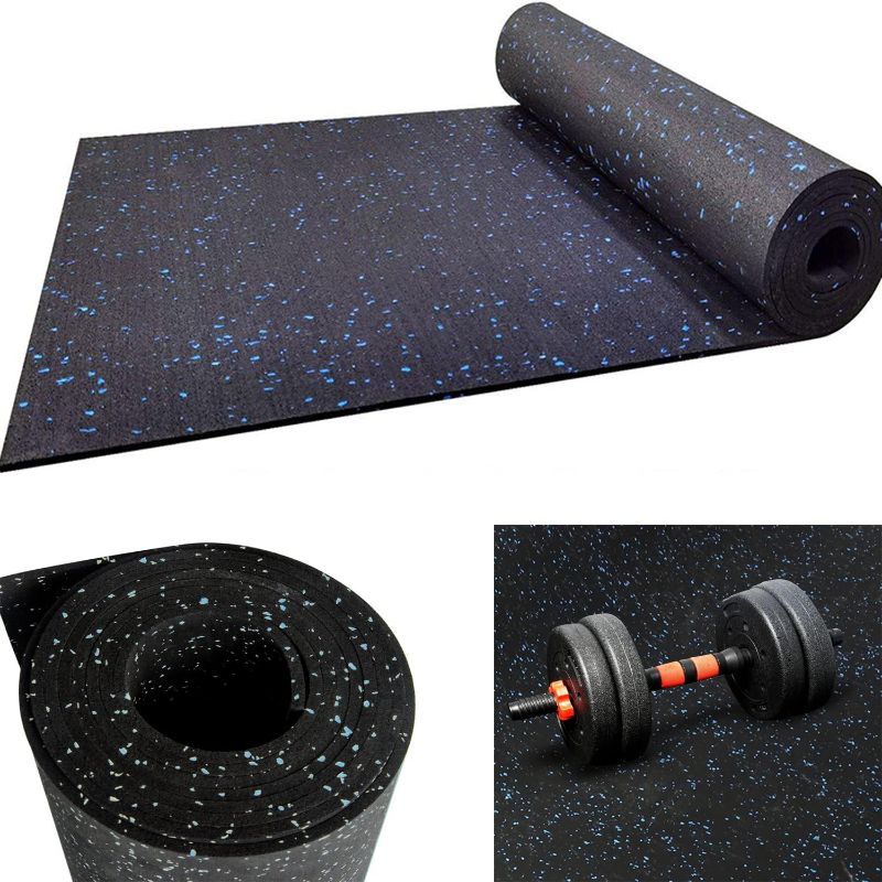 Photo 1 of 1/4inch 3.3ft x 13ft heavy duty rubber rolls protective exercise mats 