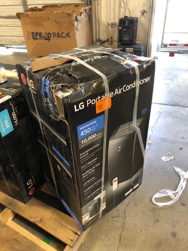 Photo 2 of LG 10,000 BTU (DOE) / 14,000 BTU (ASHRAE) Smart Portable Air Conditioner, Cools 450 Sq.Ft. (18' x 25' room size), Smartphone & Voice Control works with LG ThinQ, Amazon Alexa and Hey Google, 115V Up to 450 Sq. Ft. Cool Only