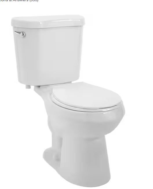 Photo 1 of 2-Piece 1.28 GPF High Efficiency Single Flush Round Toilet in White
