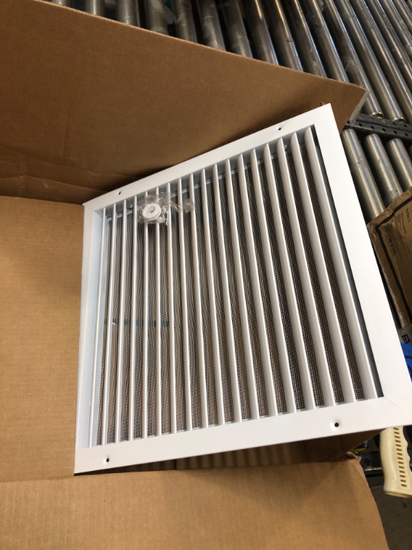 Photo 3 of 13.9"w X 13.9"h Shed Vent, Hon&Guan Aluminum Alloy Gable Vent, Door Vents For Interior Doors Dryer Vent Covers For Wall House[Outer Dimensions: 16"x 16"h]. 16" x 16" Aluminum Alloy