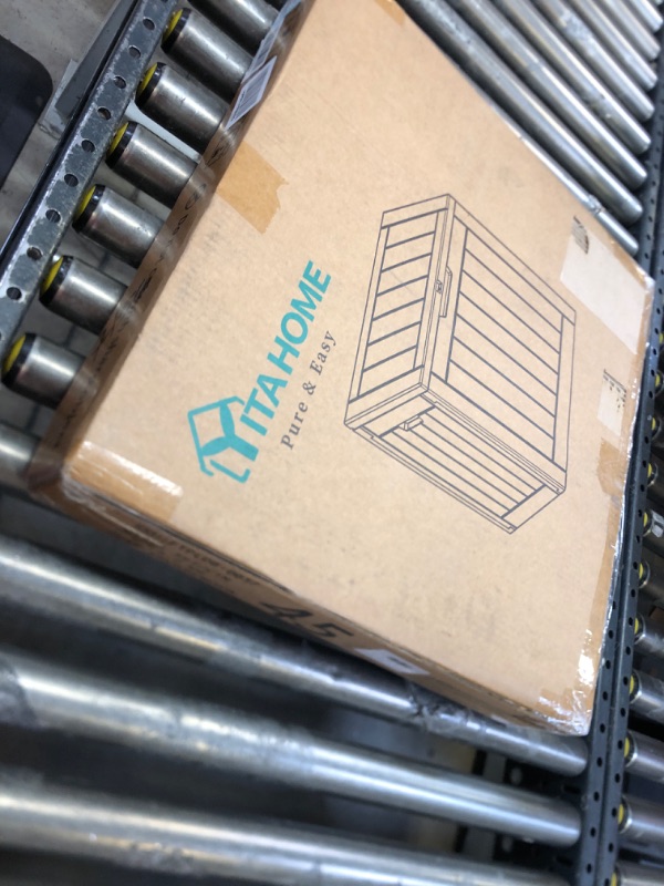 Photo 1 of YITAHOME 150 Gallon Large Outdoor Storage XL Deck Box w/Divider for Patio Furniture,Outdoor Cushions, Garden Tools, Sports Equipment and Pool Supplies, Waterproof, Resin, Lockable, Black 150 Gallon Black