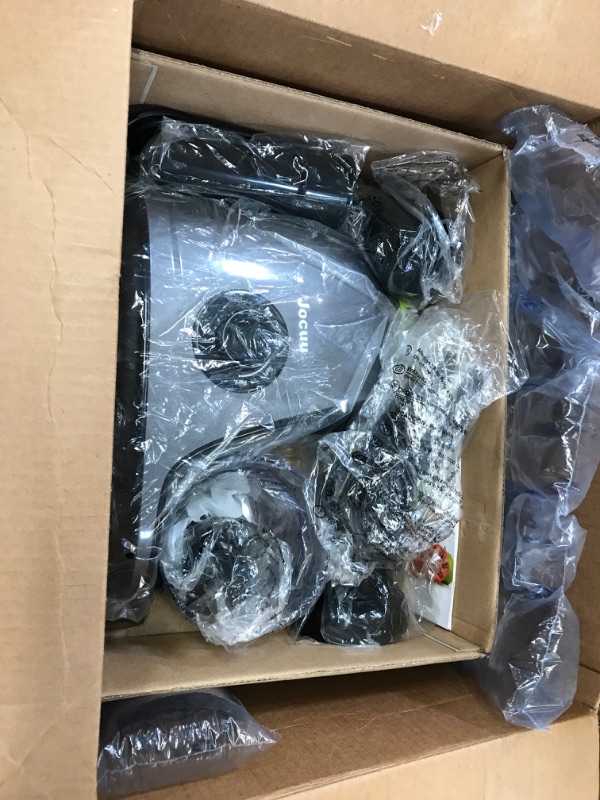 Photo 1 of JOCUU SLOW MASTICATING JUICER WITH SOFT/HARD MODES EASY TO CLEAN QUIET MOTOR & REVERSE FUNCTION, COLD PRESS JUICER FOR FRUIT & VEGETABLE, 90% JUICE YIELD, WITH BRUSH & RECIPES (GREY)