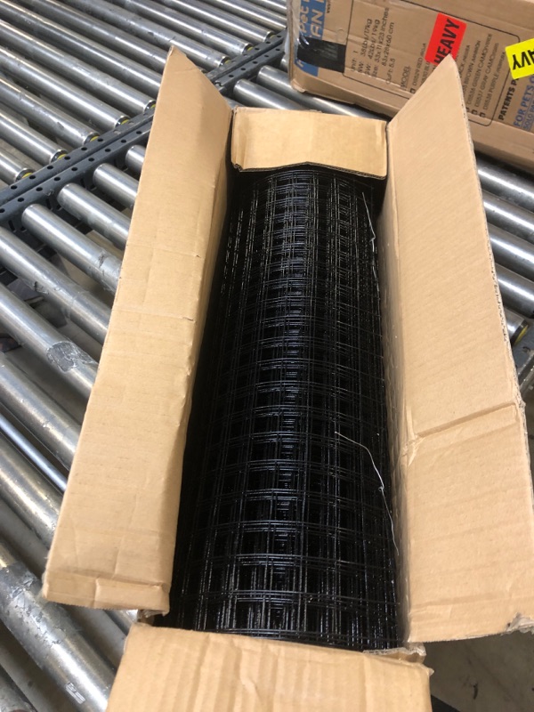 Photo 2 of 24'' x 50' 1inch Hardware Cloth 16 Gauge Black Vinyl Coated Welded Fence Mesh for Home and Garden Fence and Home Improvement Project (24'' x 50') 24inch×50ft
