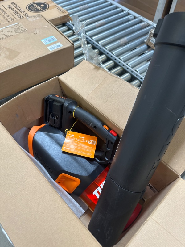 Photo 1 of WORX 40V Turbine Cordless Leaf Blower Power Share with Brushless Motor (Tool Only) - WG584.9 and WA0014 Spool & Line for WG168, WG190 & WG191 Cordless String Trimmers Leaf Blower -- missing battery 