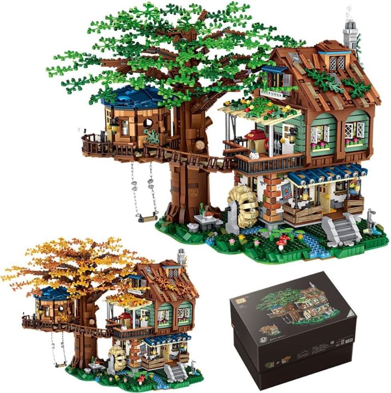 Photo 1 of LOZ Mini Blocks 1033 Treehouse Building Set, 4761Pcs Ideas Tree House Building Blocks Kit, DIY Mini Bricks Tree House Model Sets, Awesome Building Toys Gift for Adults, Not Compatible with Lego
